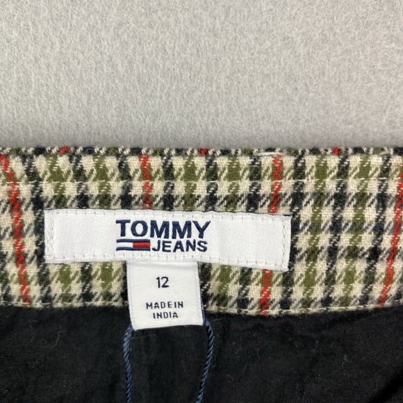Tommy Hilfiger Mini Skirt Womens Size 12 Brown Red Checkered Sexy Cute Party NWT - Picture 4 of 14